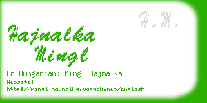 hajnalka mingl business card